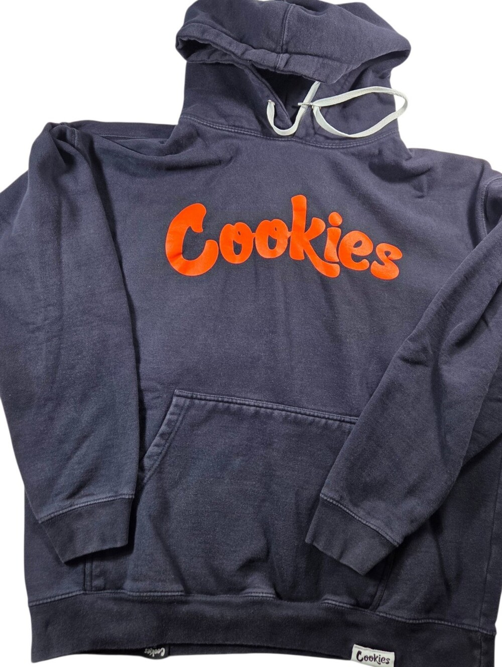 Cookies Navy Hoodie with Orange Logo